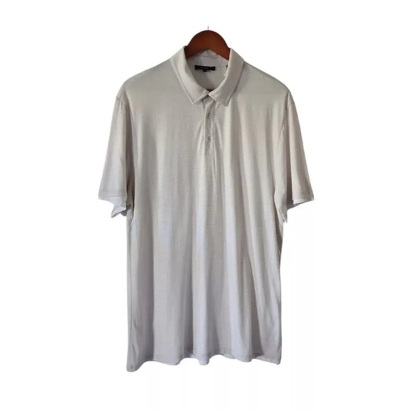 Vince Men’s Double Layer Polo Shirt Pima Cotton Collared Short Sleeve Size XL - Picture 1 of 8